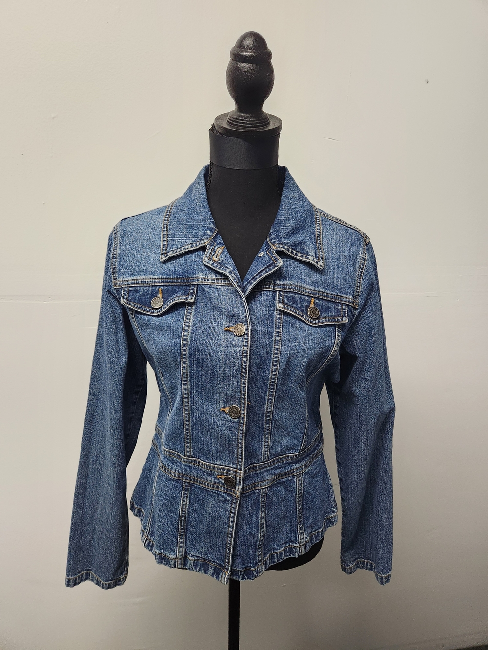Harold's Faded Blue Denim Jacket with Contrast Stitching